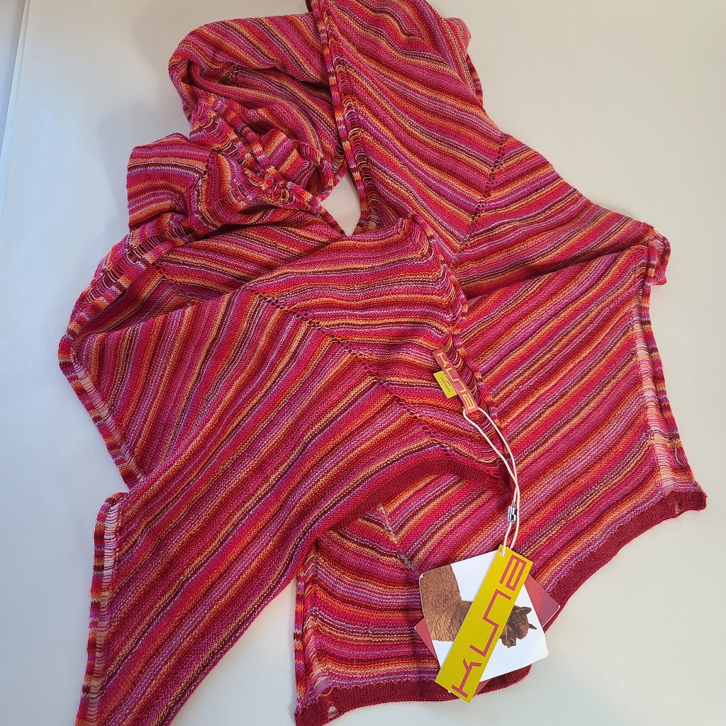 Kuna 100% Baby Alpaca Nia Chalina Punto Multicolor Scarf Nwt — image 7 of 7
